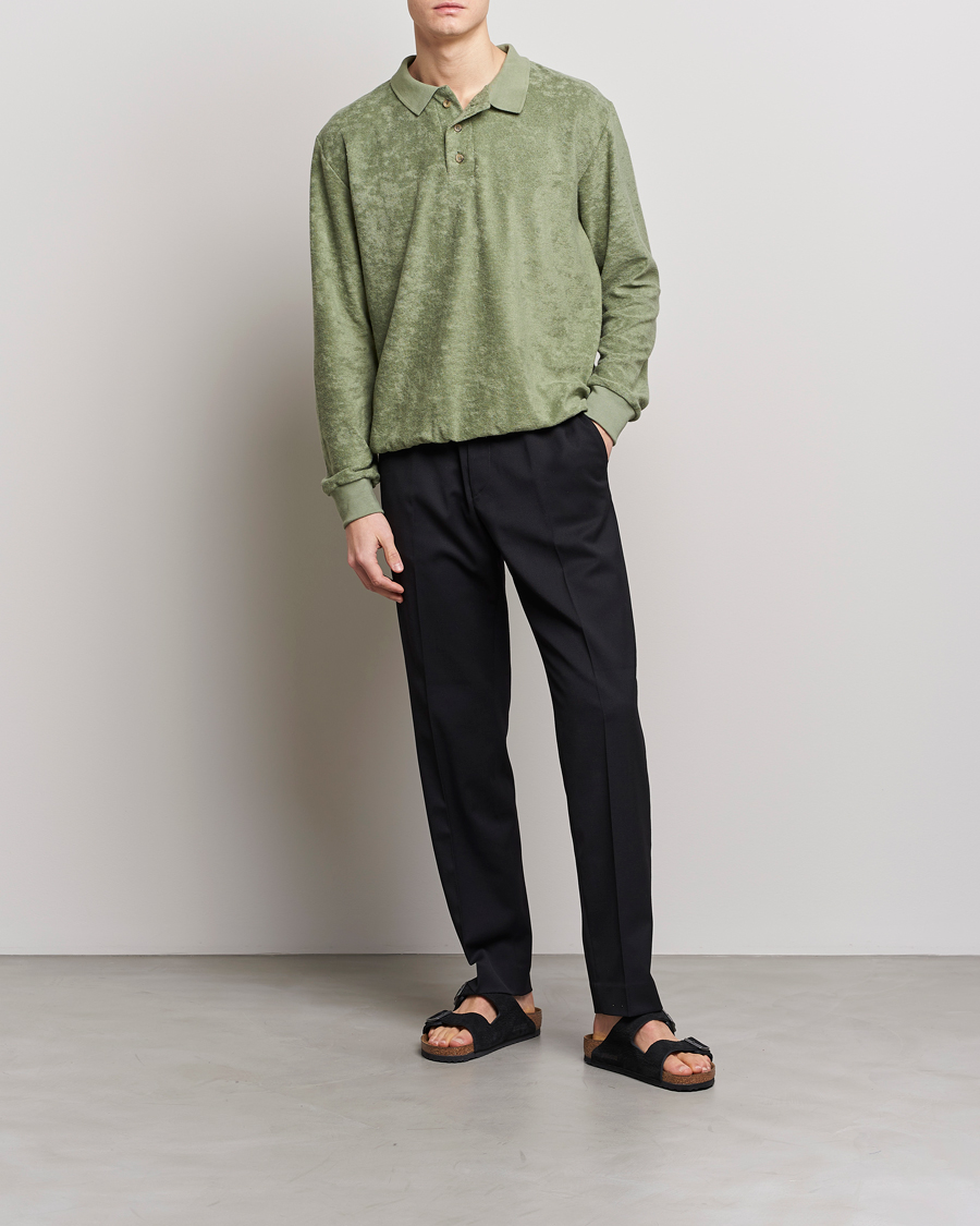 Herren | Pullover | Howlin' | Long Sleeve Terry Polo Agave