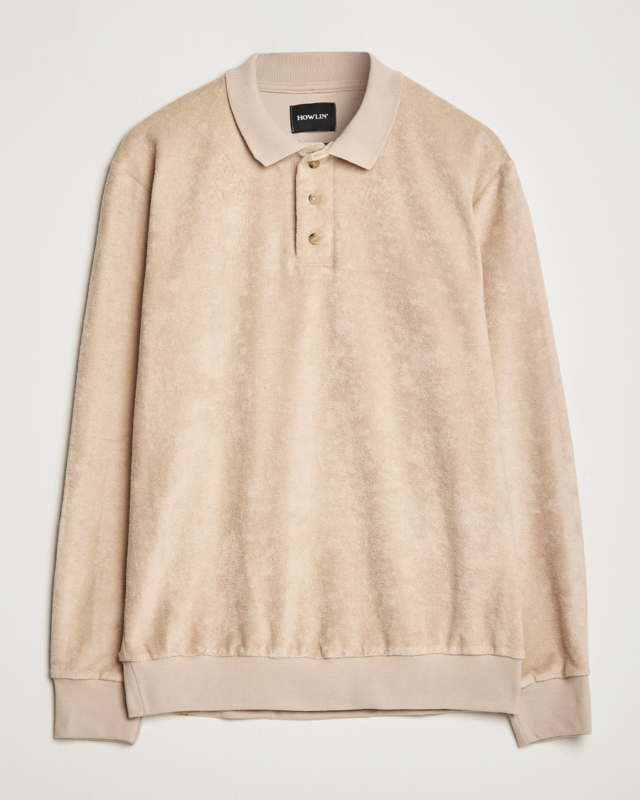 Herren | Pullover | Howlin' | Long Sleeve Terry Polo Cashew