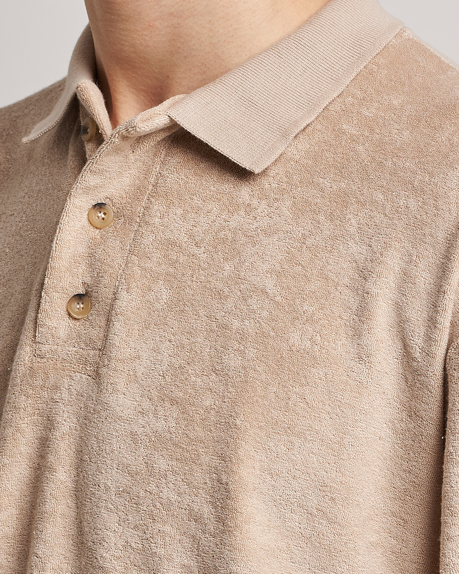Herren | Pullover | Howlin' | Long Sleeve Terry Polo Cashew