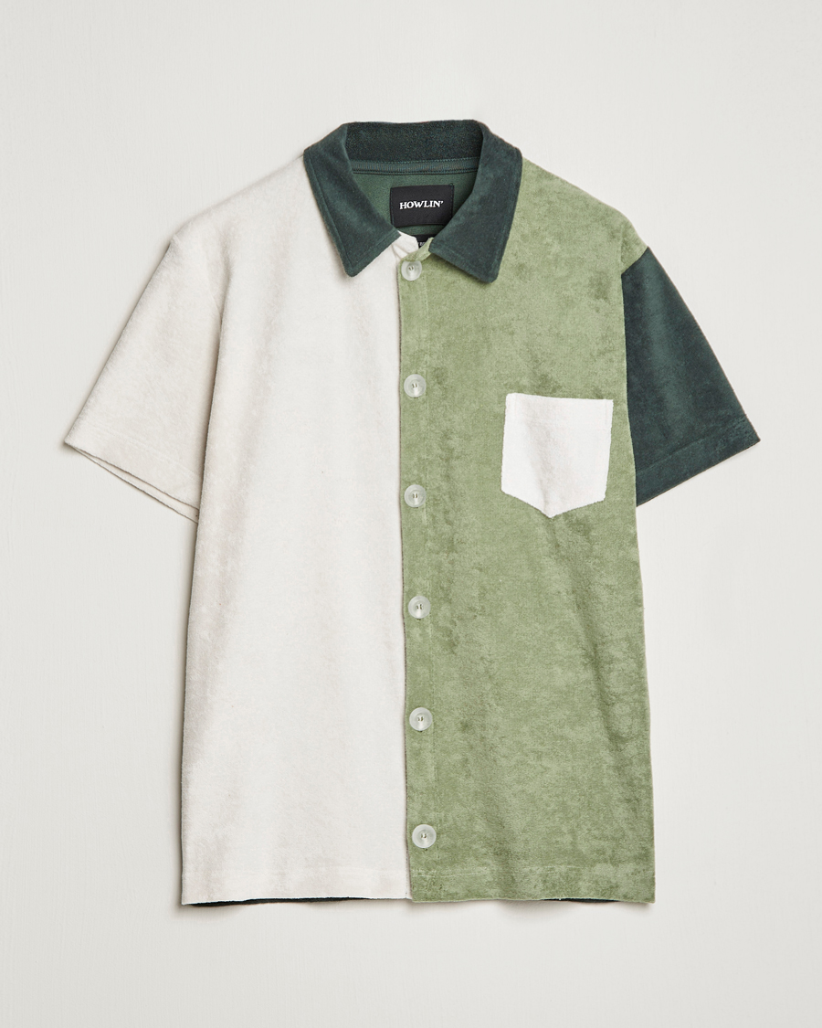 Herren | Hemden | Howlin' | Short Sleeve Color Block Terry Shirt Agave