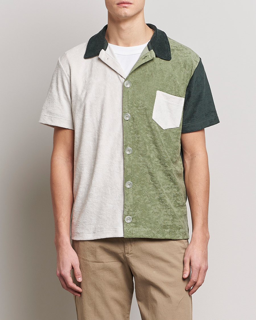 Herren | Hemden | Howlin' | Short Sleeve Color Block Terry Shirt Agave