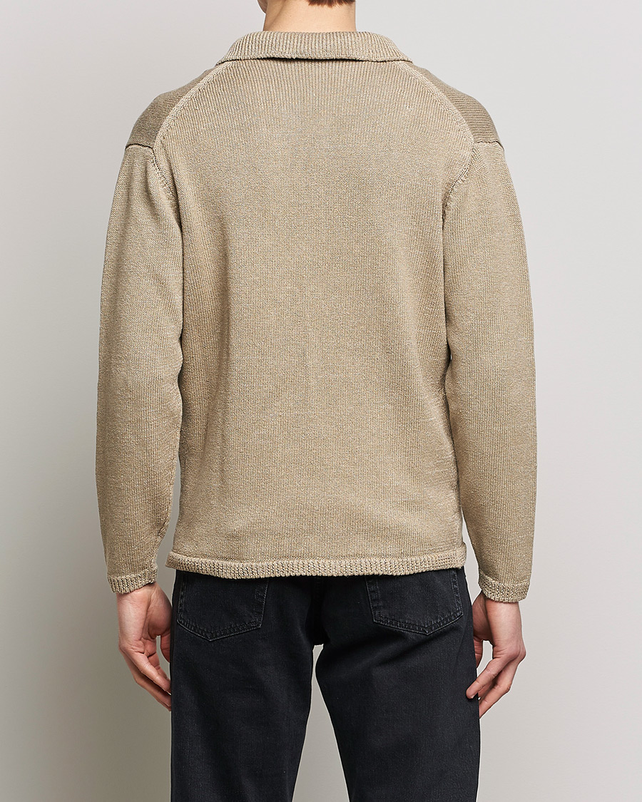 Herren | Pullover | Inis Meáin | Washed Linen Pub Jacket Dark Natural
