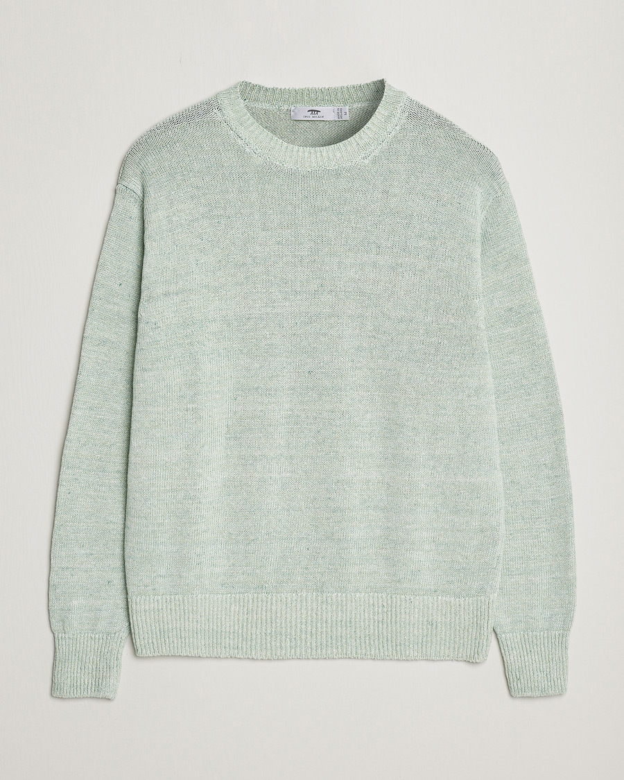Herren | Pullover | Inis Meáin | Donegal Washed Linen Crew Neck Mint