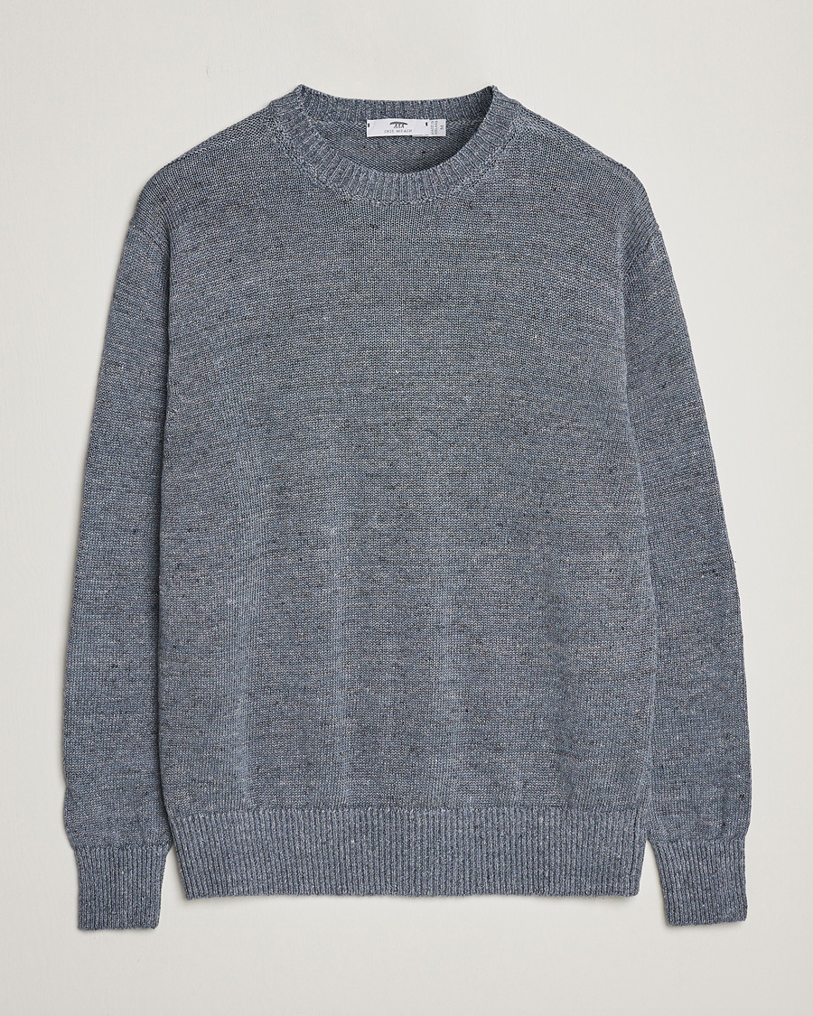 Herren | Pullover | Inis Meáin | Donegal Washed Linen Crew Neck Stone