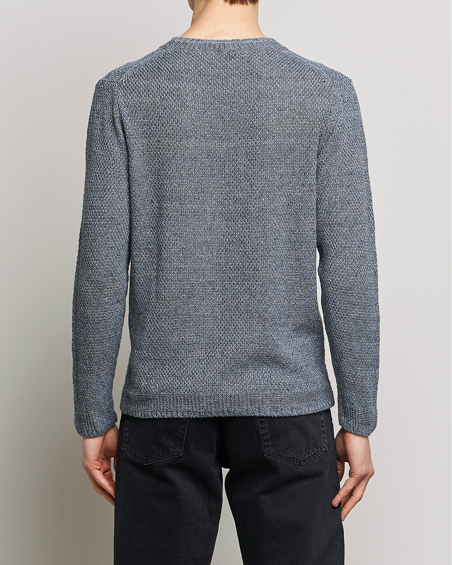 Herren | Pullover | Inis Meáin | Moss Stiched Linen Crew Neck Greyish