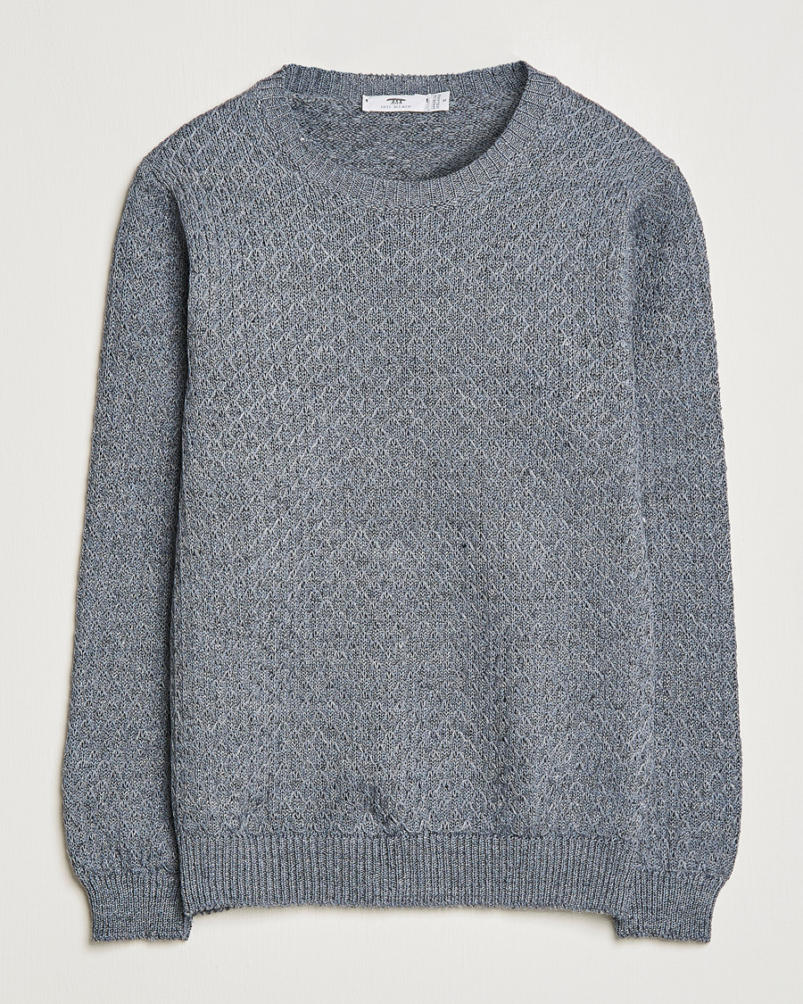 Herren | Pullover | Inis Meáin | Fishnet Linen Sweater Stone