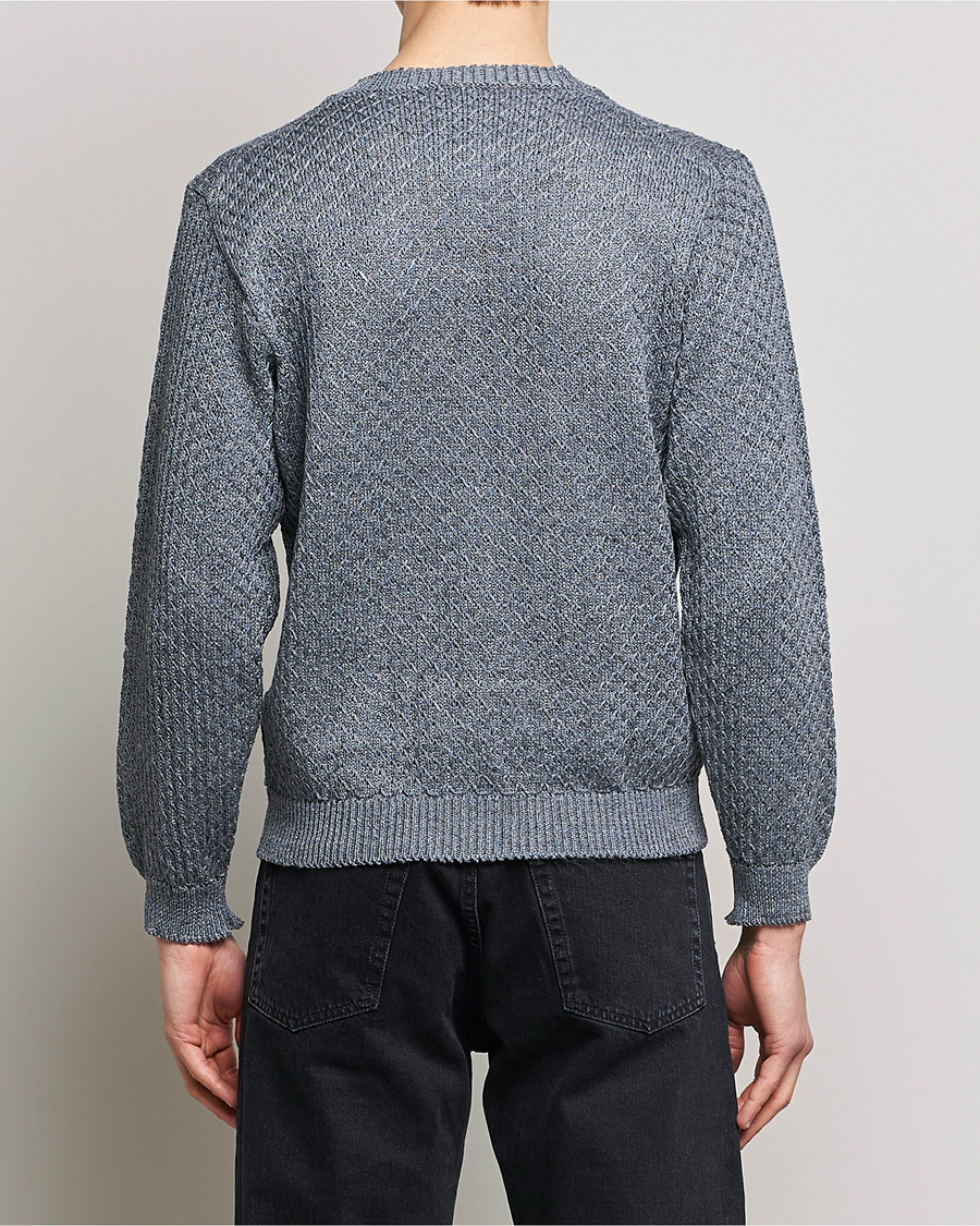 Herren | Pullover | Inis Meáin | Fishnet Linen Sweater Stone