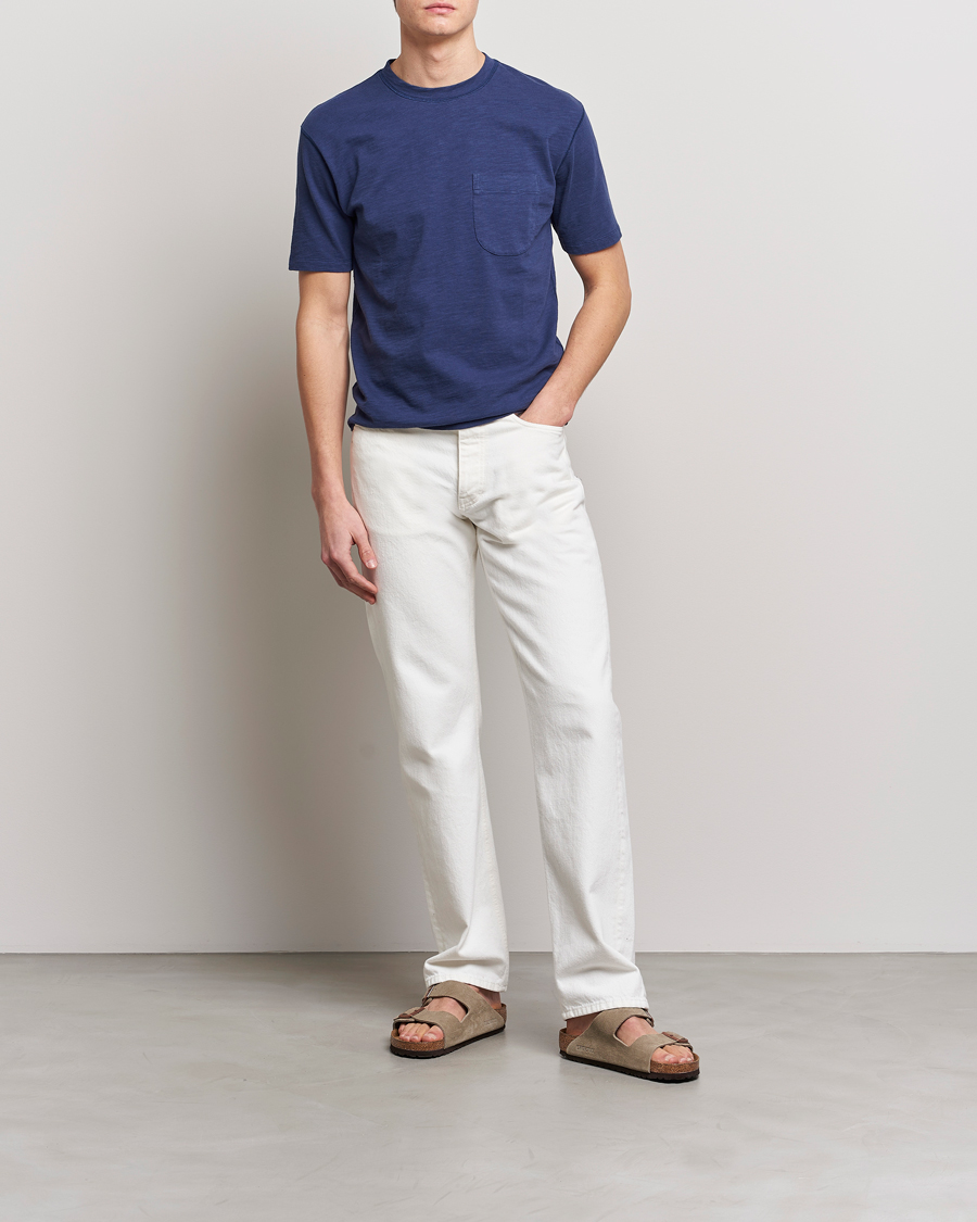 Herren | T-Shirts | Drake's | Cotton Pocket T-Shirt Navy