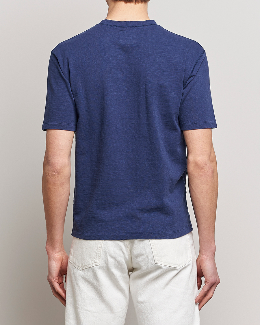 Herren | T-Shirts | Drake's | Cotton Pocket T-Shirt Navy