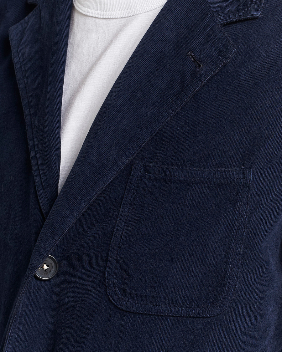 Herren | Sakkos | Massimo Alba | Baglietto Baby Corduroy Jacket Navy