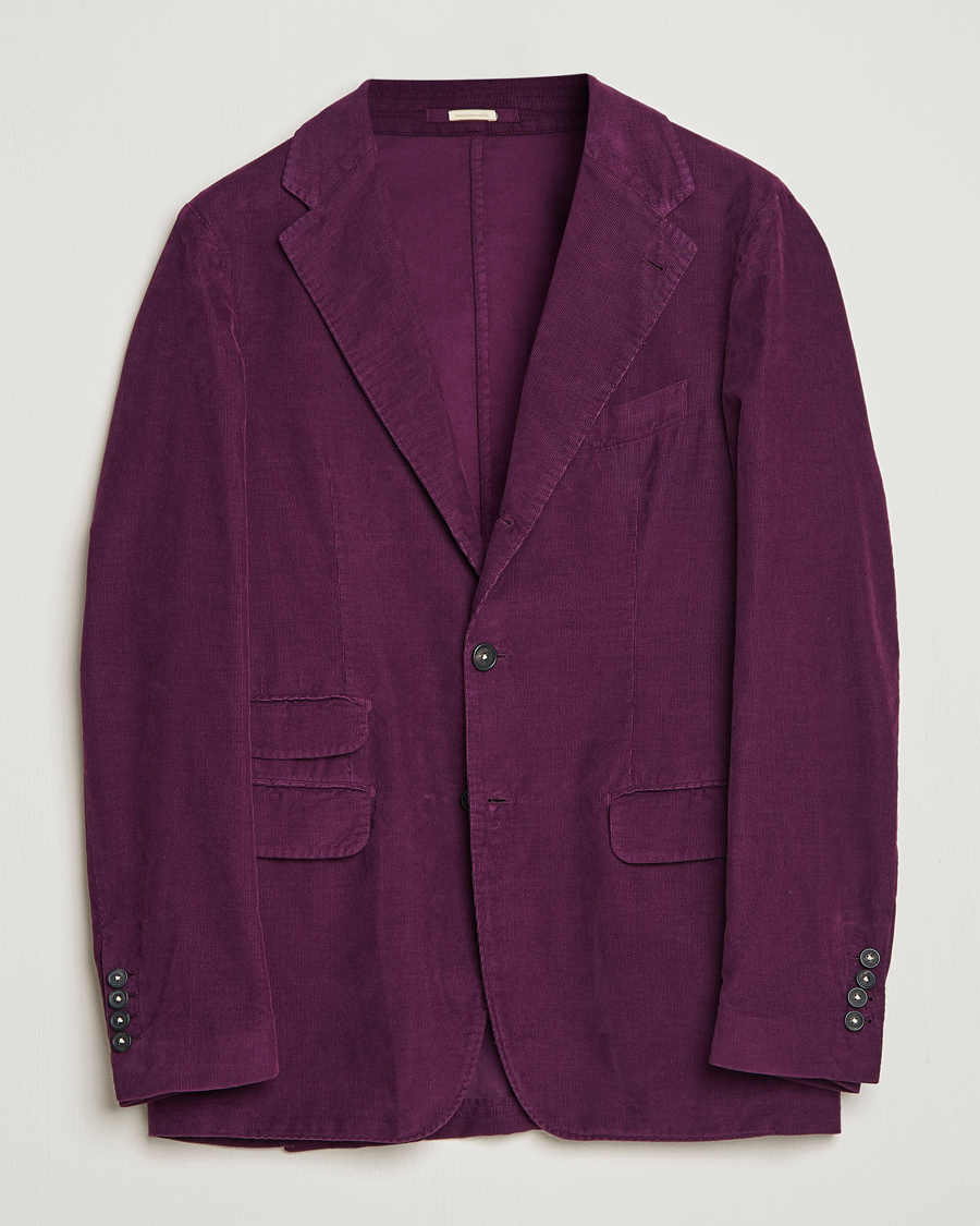 Herren | Sakkos | Massimo Alba | Baby Corduroy Blazer Plum