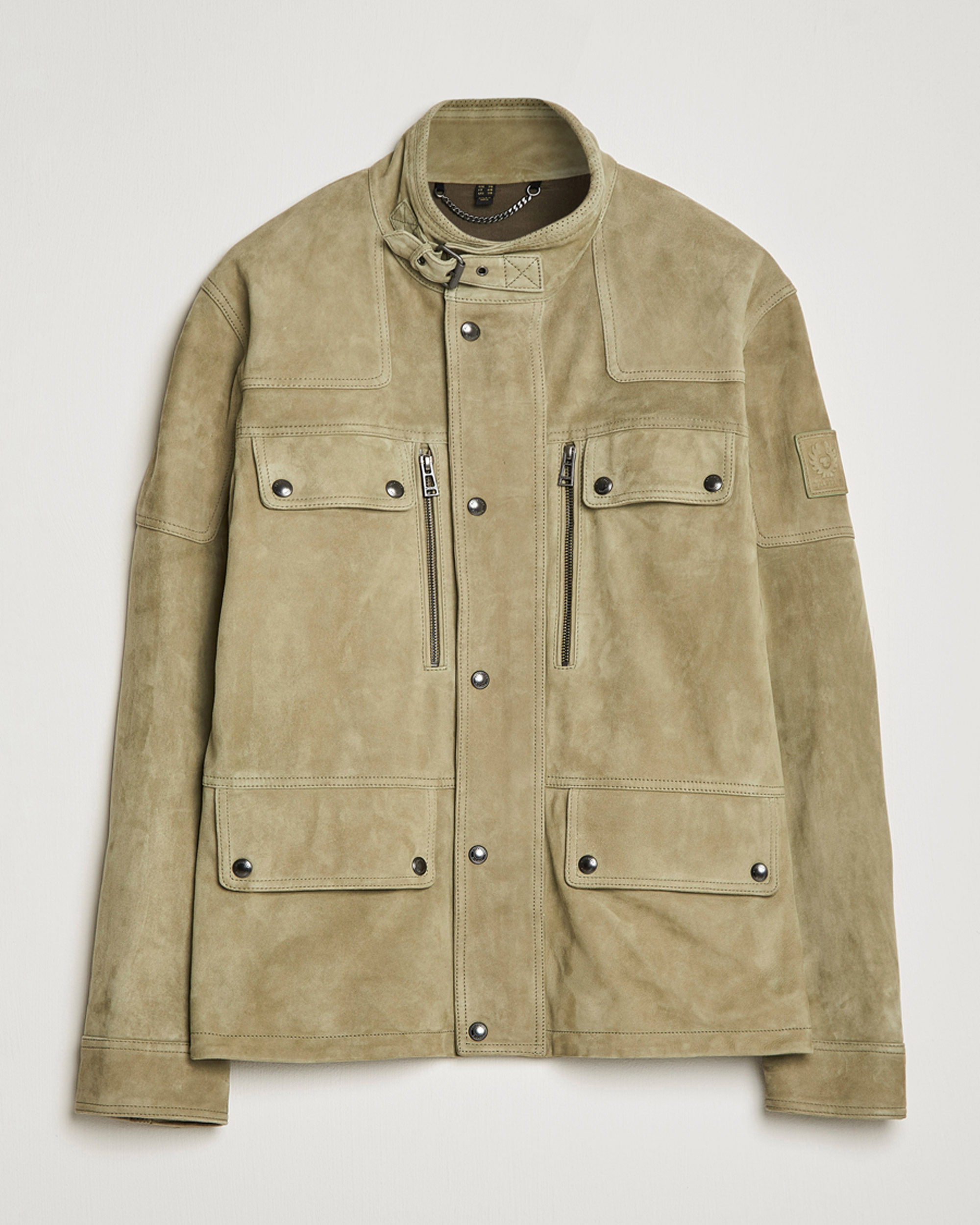 Herren | Jacken | Belstaff | Dene Suede Field Jacket Aloe