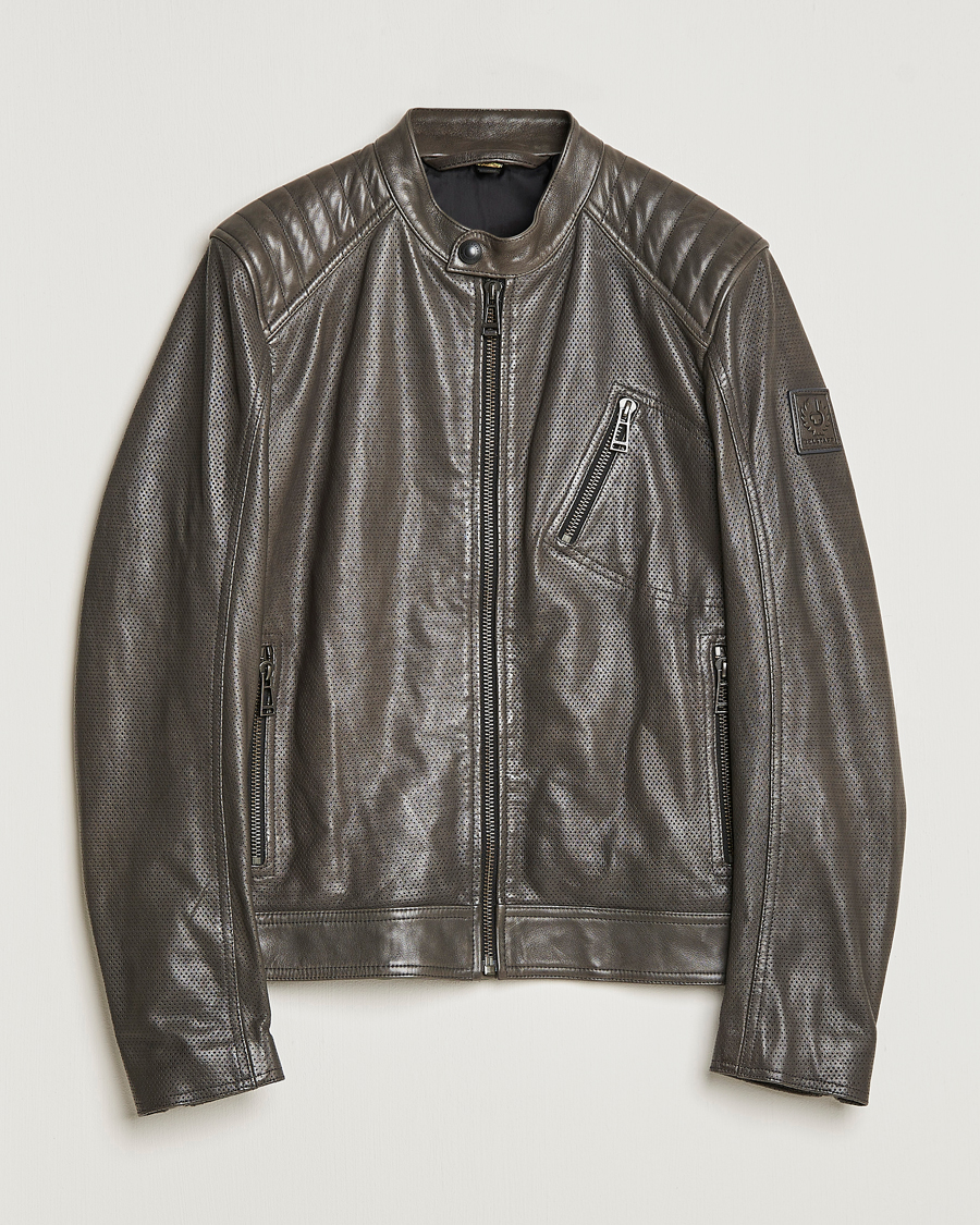 Herren | Jacken | Belstaff | V Racer Air Leather Jacket Dark Grey