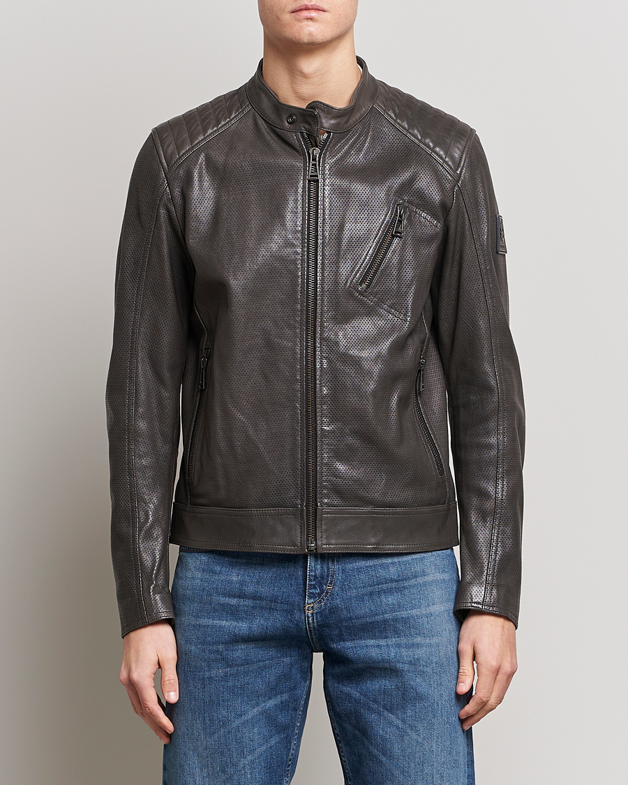 Herren | Jacken | Belstaff | V Racer Air Leather Jacket Dark Grey