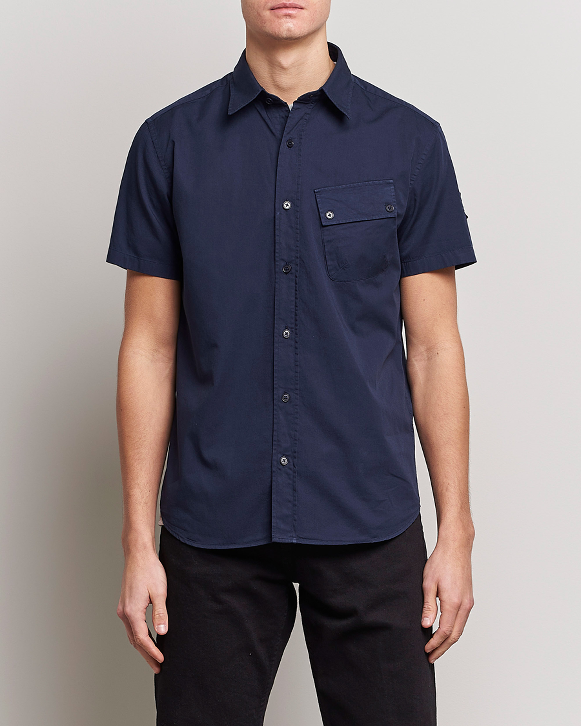 Herren | Hemden | Belstaff | Short Sleeve Pitch Shirt Neep Navy