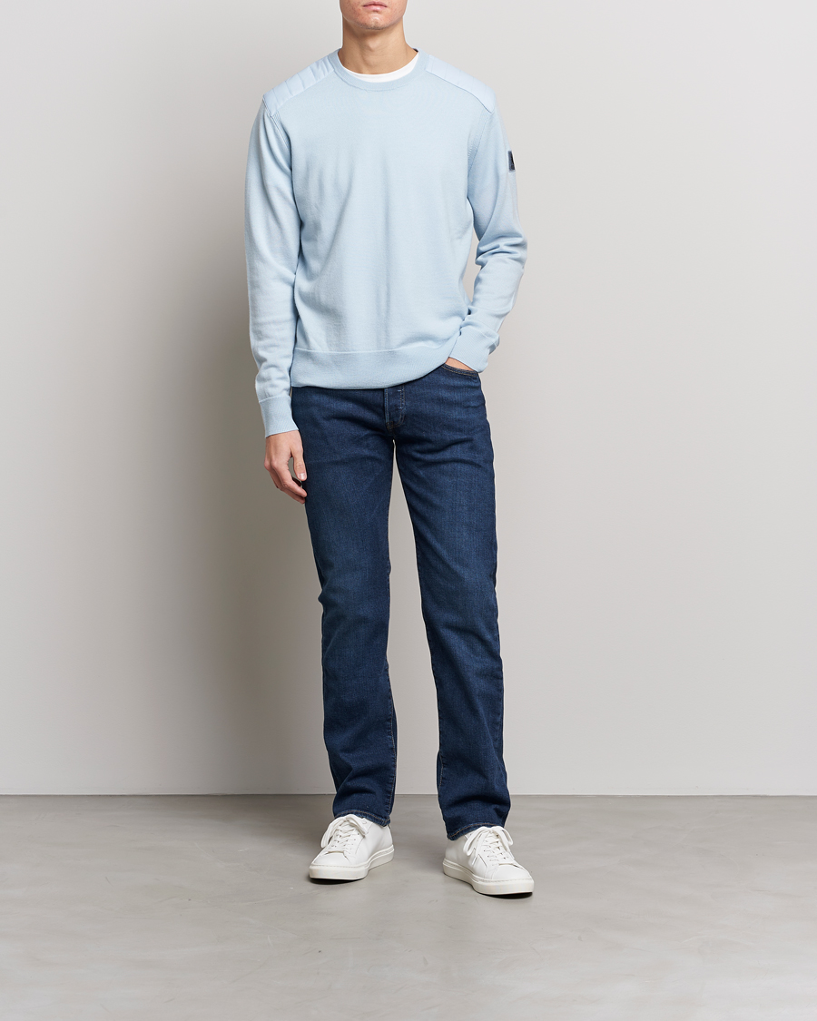 Herren | Pullover | Belstaff | Kerrigan Crew Neck Merino Sweatshirt Sky Blue