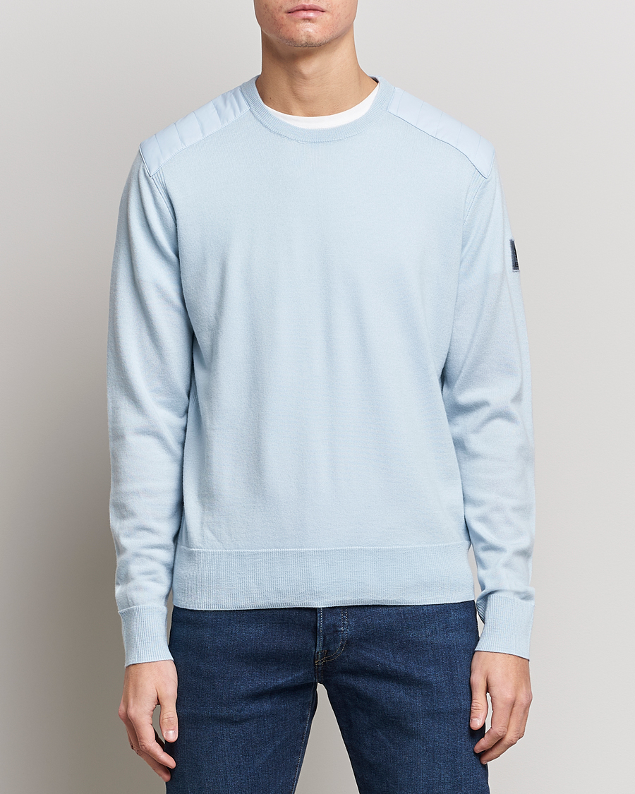 Herren | Pullover | Belstaff | Kerrigan Crew Neck Merino Sweatshirt Sky Blue