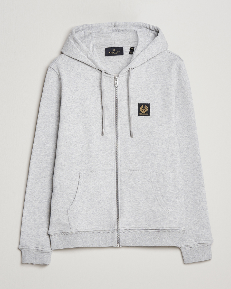 Herren | Pullover | Belstaff | Full Zip Hoodie Old Silver Heather