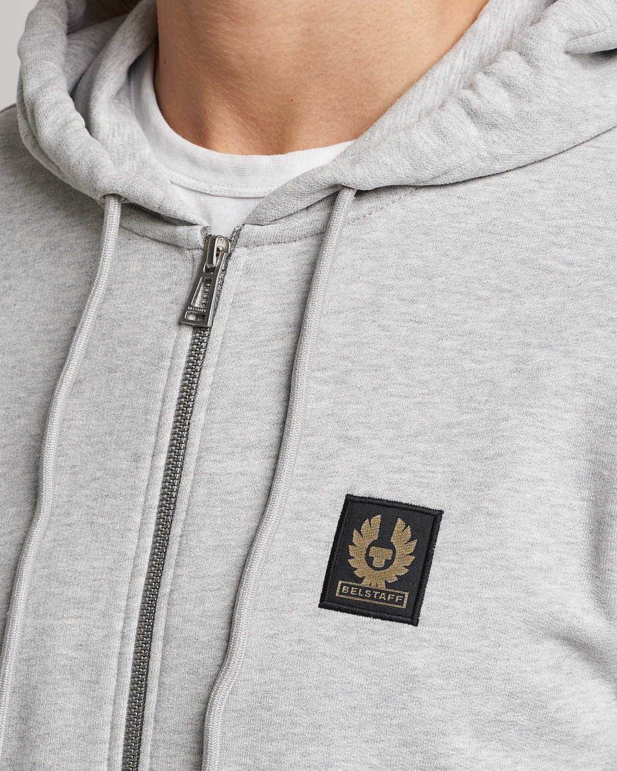 Herren | Pullover | Belstaff | Full Zip Hoodie Old Silver Heather