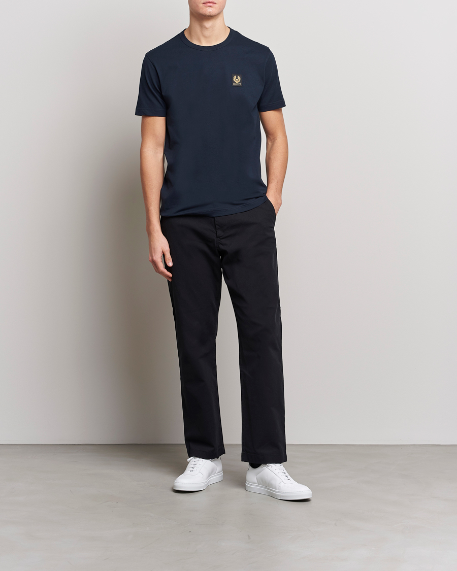 Herren | T-Shirts | Belstaff | Cotton Logo T-Shirt Dark Ink