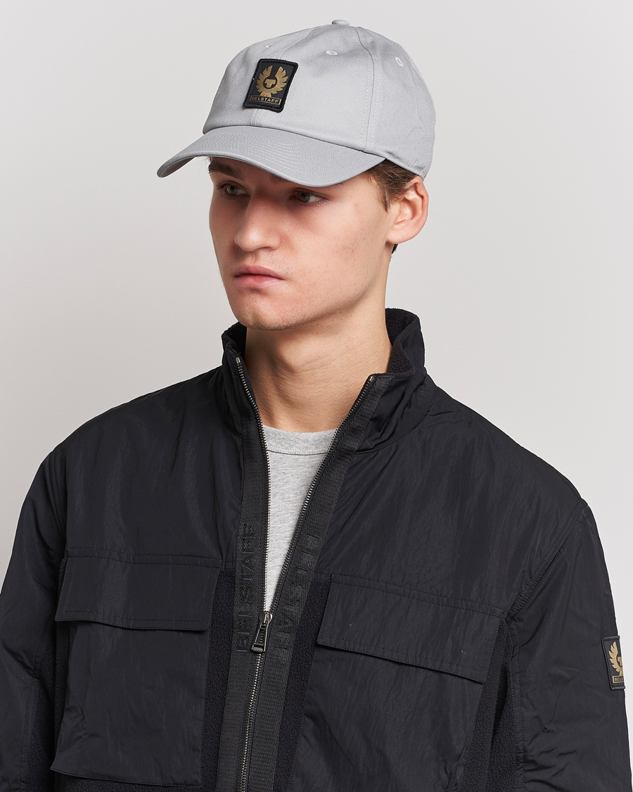Herren | Belstaff Phoenix Logo Cap Pearl Grey | Belstaff | Phoenix Logo Cap Pearl Grey
