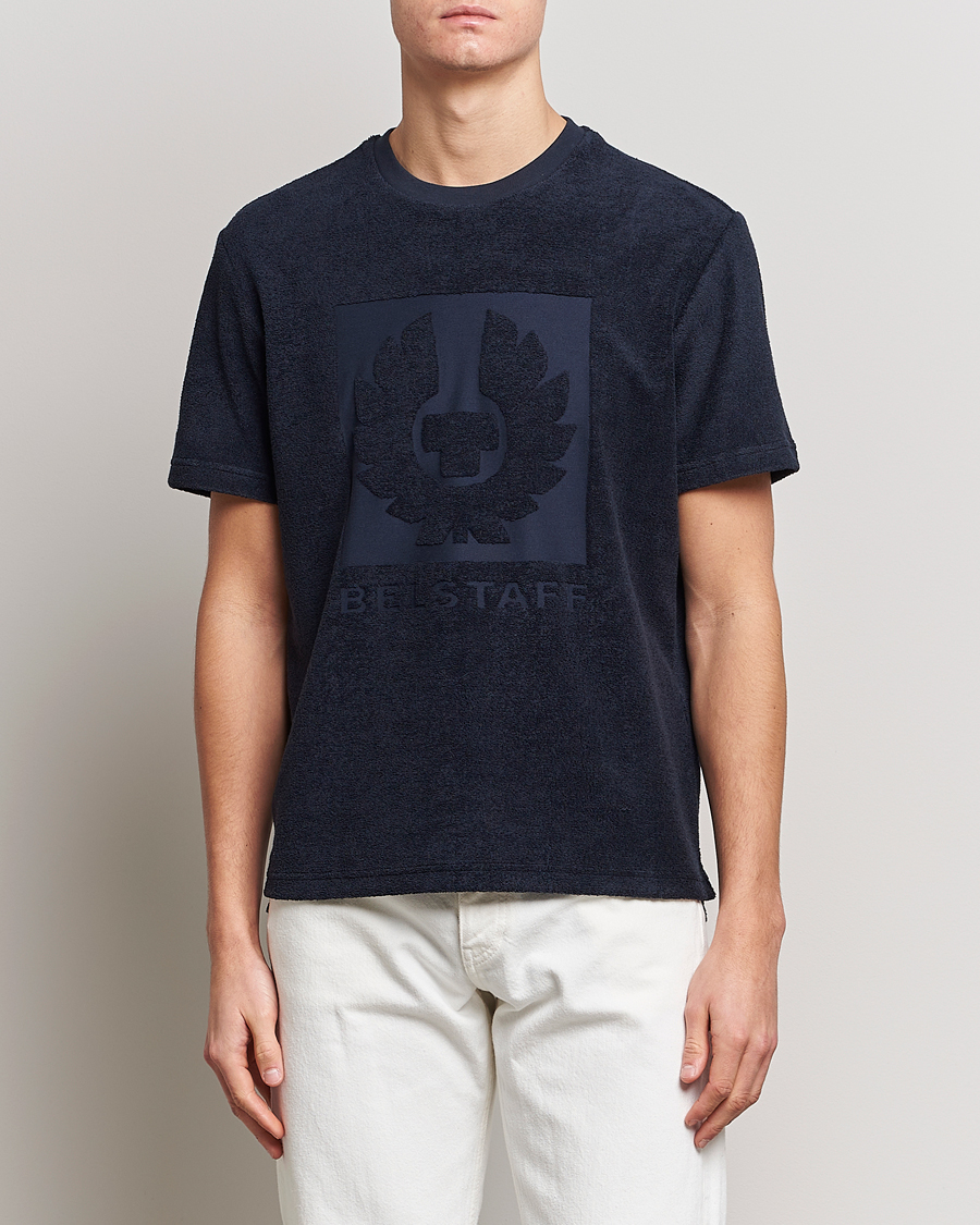 Herren | T-Shirts | Belstaff | Turret Terry Logo T-Shirt Dark Ink