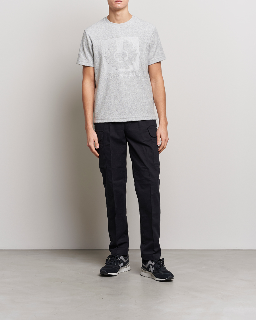 Herren | T-Shirts | Belstaff | Turret Terry Logo T-Shirt Old Silver Heather