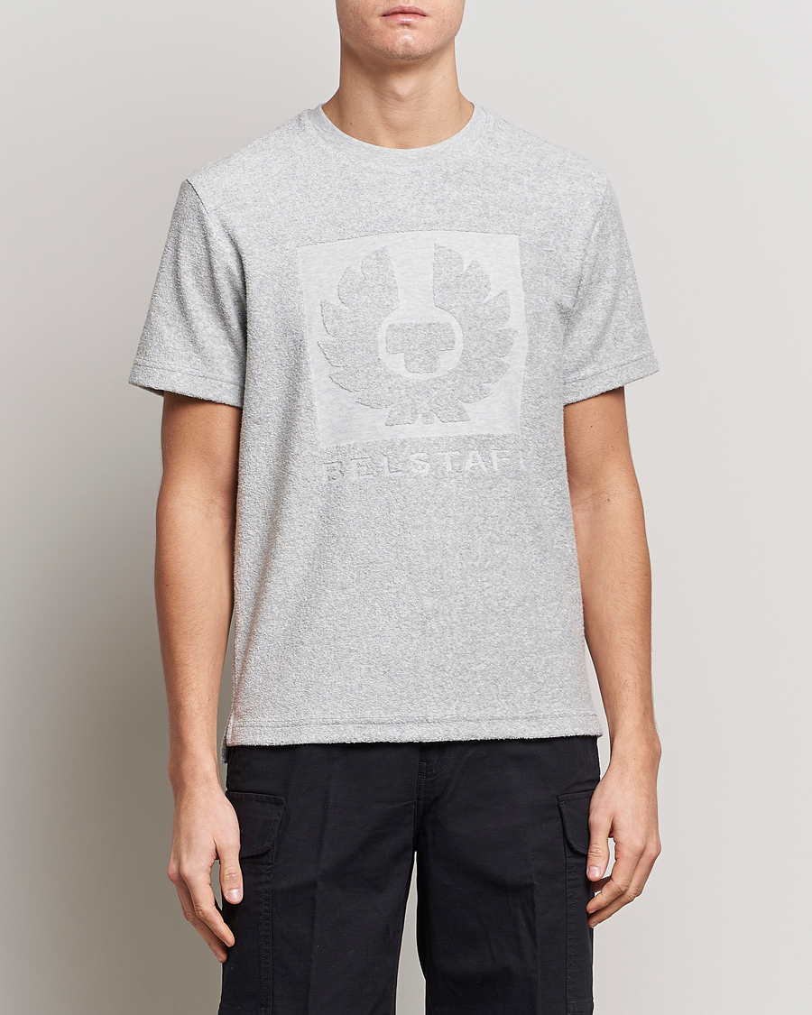 Herren | T-Shirts | Belstaff | Turret Terry Logo T-Shirt Old Silver Heather