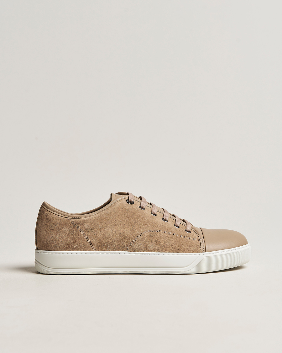 Herren | Lanvin Nappa Cap Toe Sneaker Taupe | Lanvin | Nappa Cap Toe Sneaker Taupe