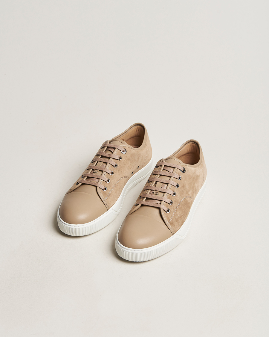 Herren | Lanvin Nappa Cap Toe Sneaker Taupe | Lanvin | Nappa Cap Toe Sneaker Taupe
