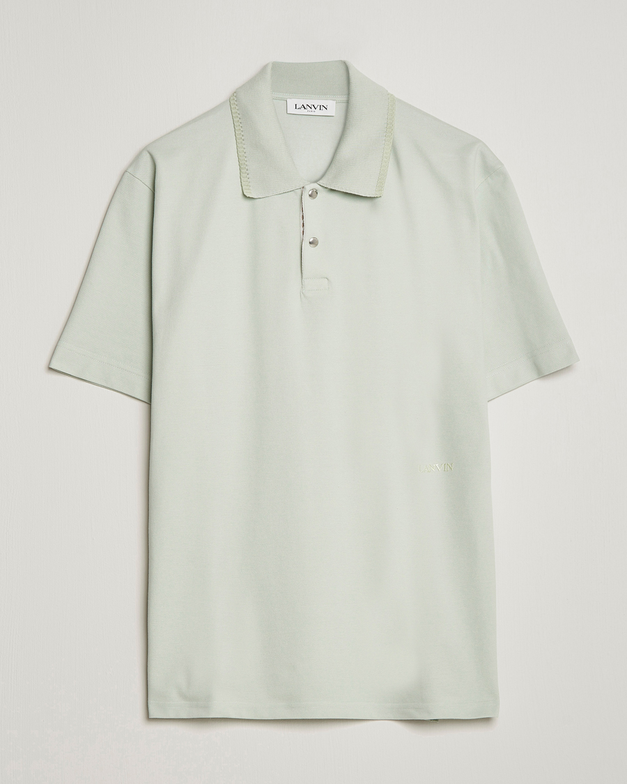 Herren | Poloshirts | Lanvin | Embroidered Logo Polo Shirt Sage