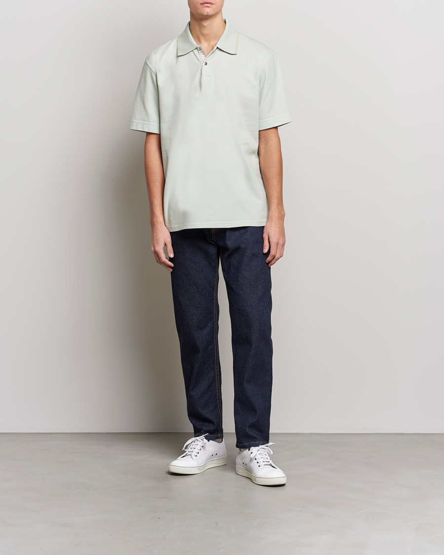 Herren | Poloshirts | Lanvin | Embroidered Logo Polo Shirt Sage