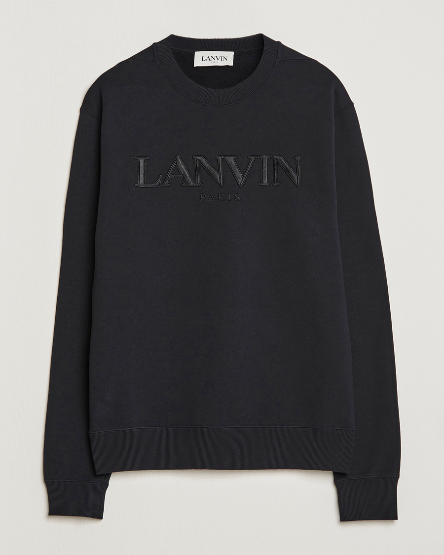Herren | Pullover | Lanvin | Logo Embroidered Sweatshirt Black
