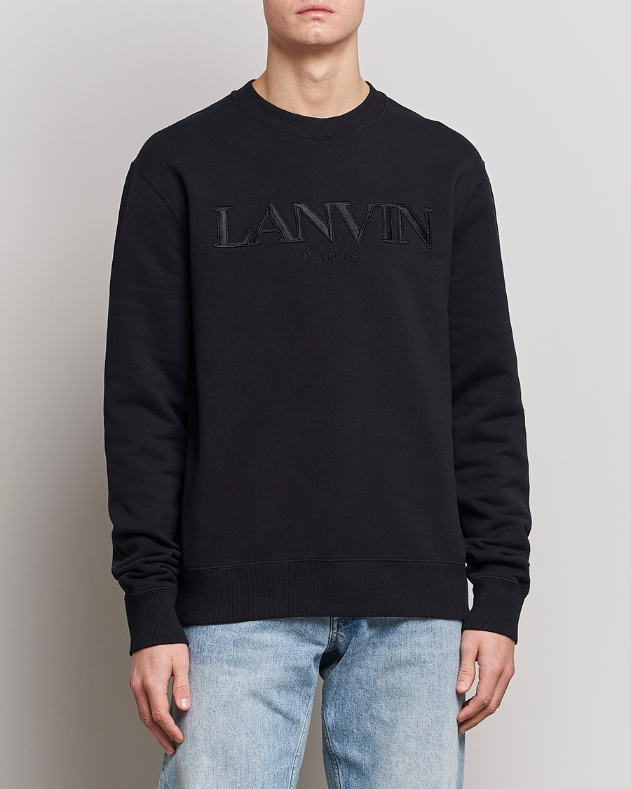 Herren | Pullover | Lanvin | Logo Embroidered Sweatshirt Black