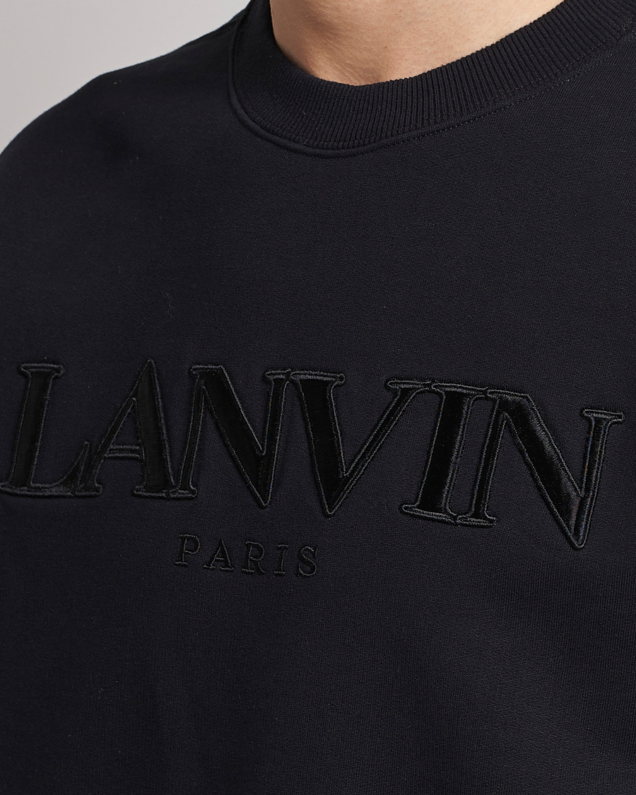 Herren | Pullover | Lanvin | Logo Embroidered Sweatshirt Black