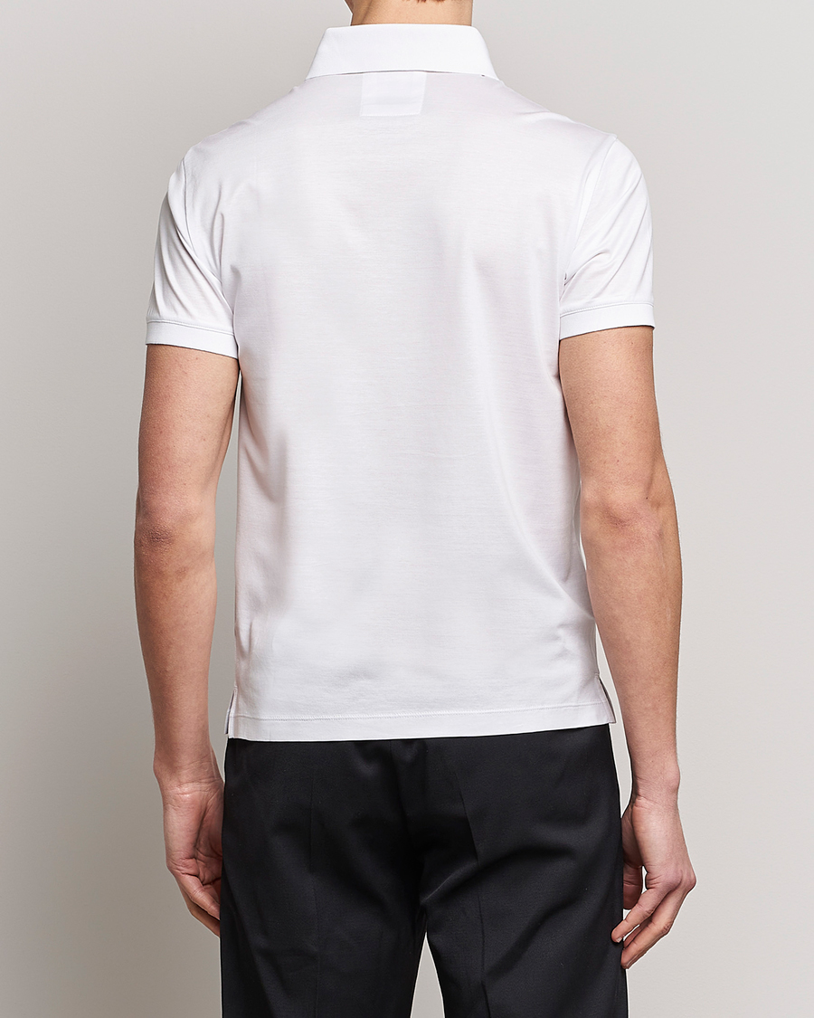 Herren | Poloshirts | Emporio Armani | Cotton Tencel Polo White