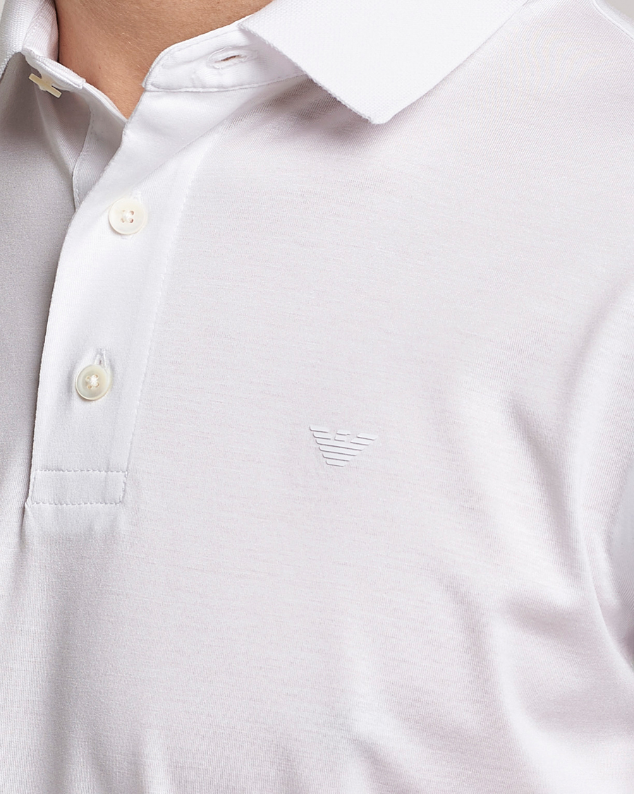 Herren | Poloshirts | Emporio Armani | Cotton Tencel Polo White