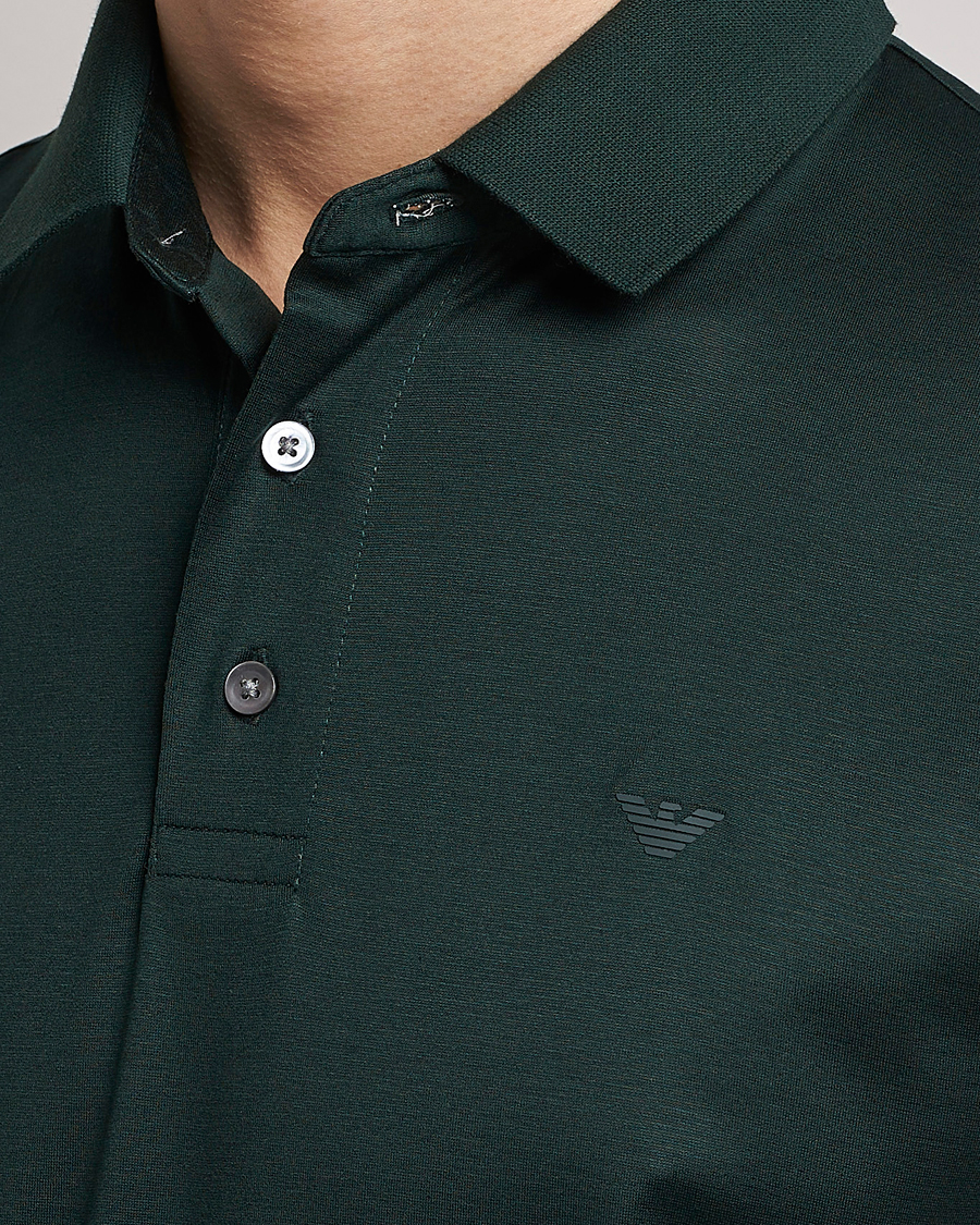 Herren | Poloshirts | Emporio Armani | Cotton Tencel Polo Green