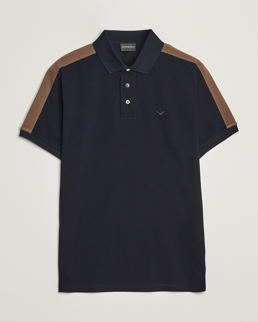 Herren | Poloshirts | Emporio Armani | Mercerized Cotton Polo Navy