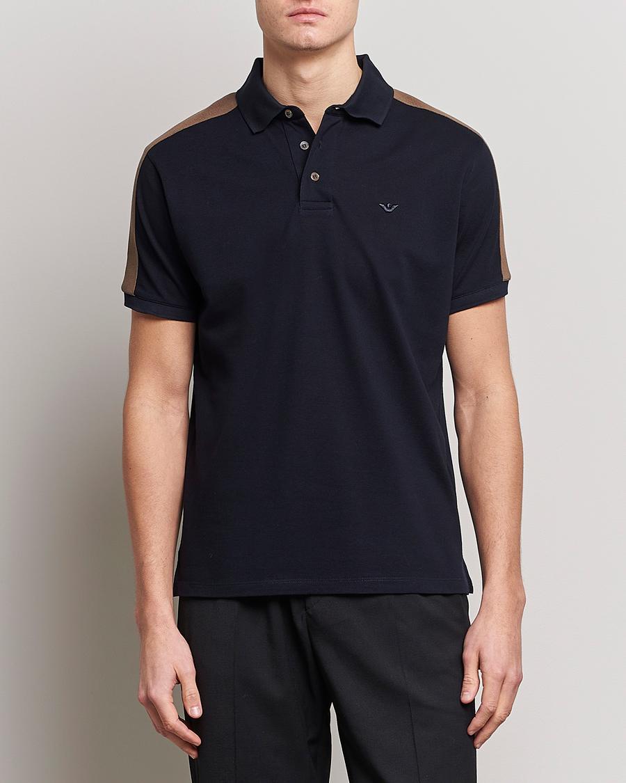Herren | Poloshirts | Emporio Armani | Mercerized Cotton Polo Navy