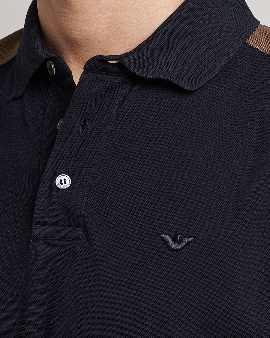 Herren | Poloshirts | Emporio Armani | Mercerized Cotton Polo Navy