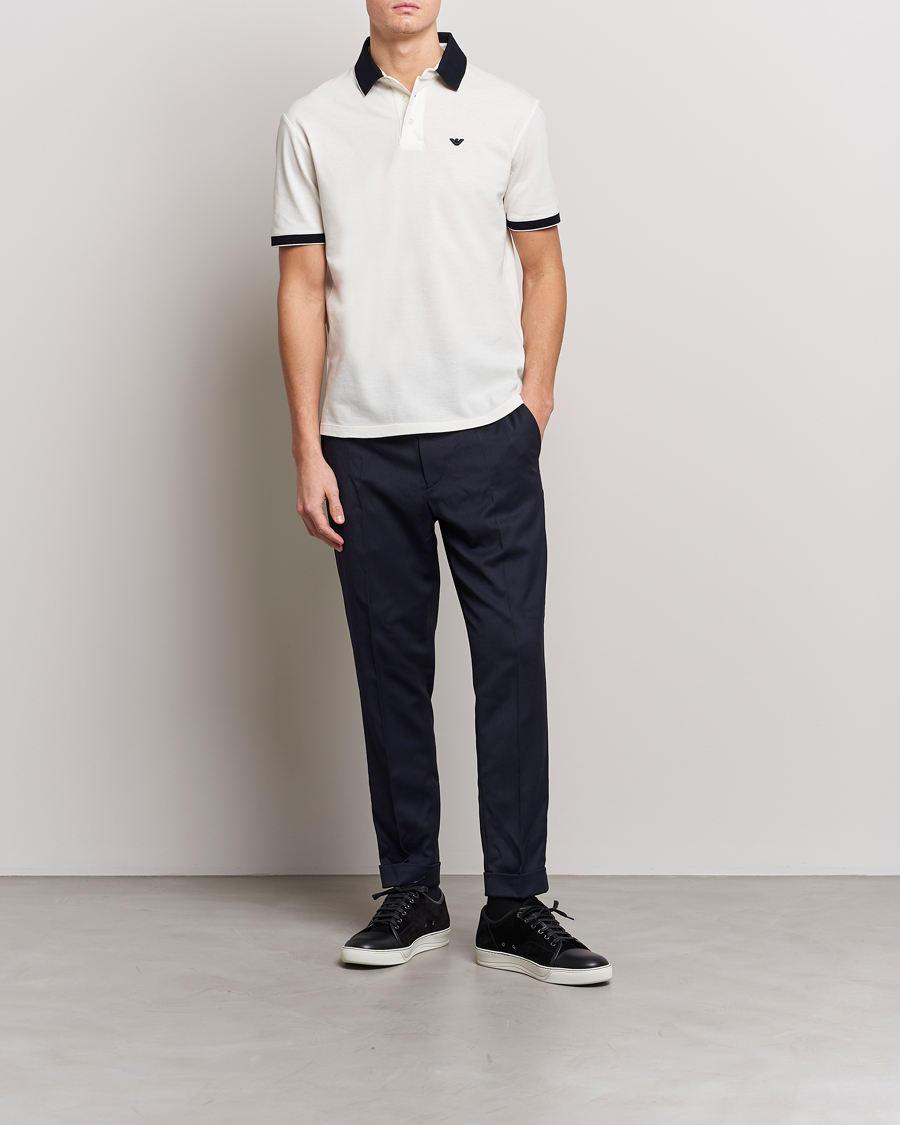 Herren | Poloshirts | Emporio Armani | Contrast Polo White