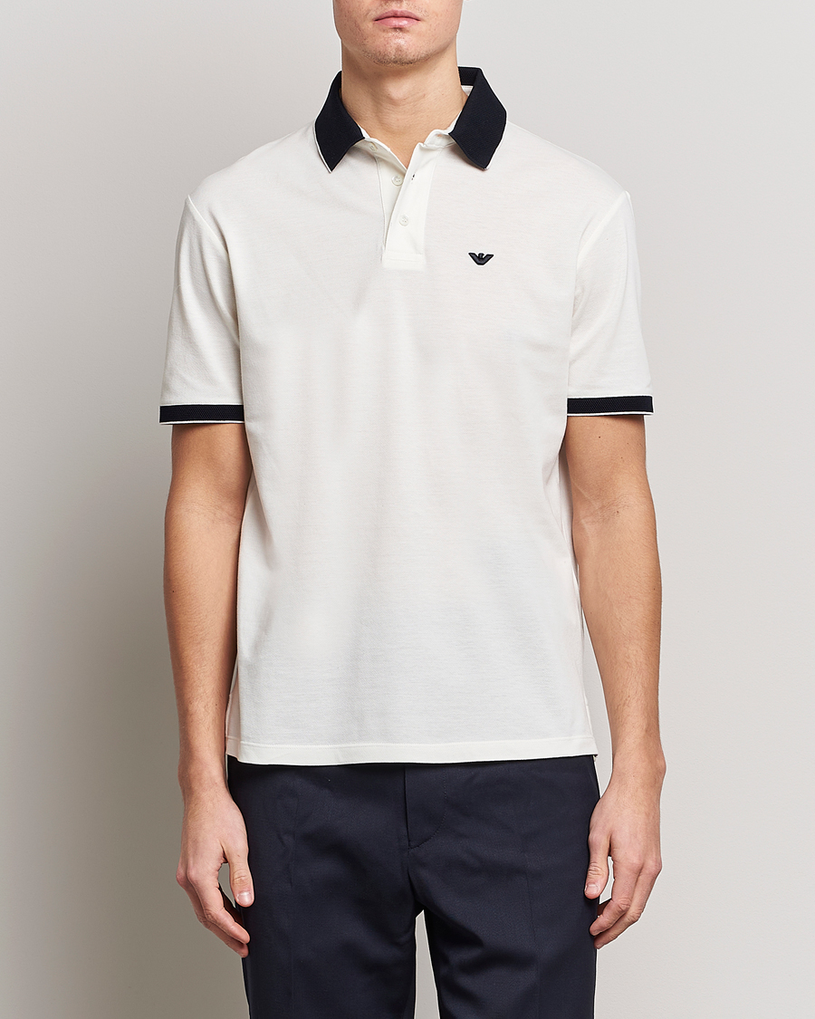 Herren | Poloshirts | Emporio Armani | Contrast Polo White