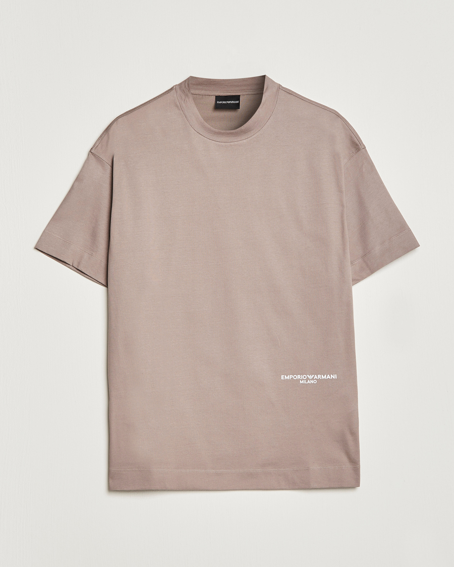 Herren | T-Shirts | Emporio Armani | Cotton T-Shirt Beige