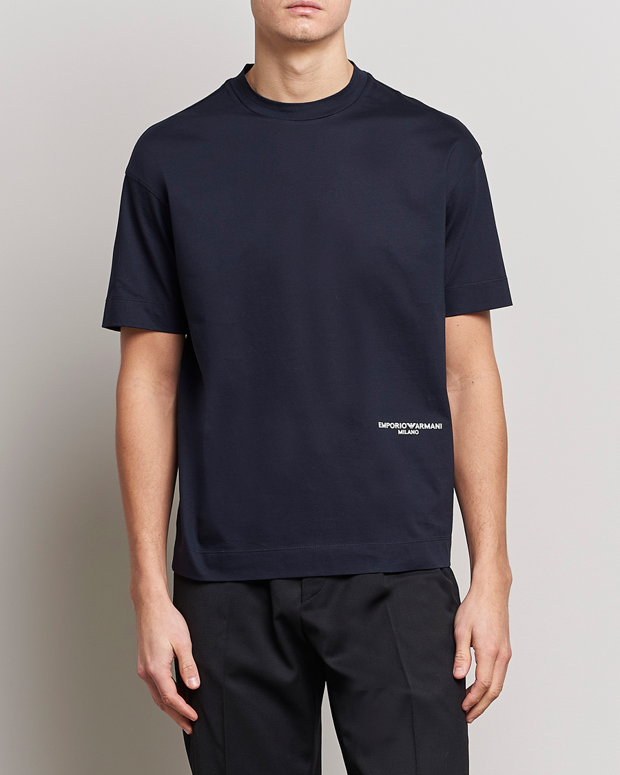 Herren | T-Shirts | Emporio Armani | Cotton T-Shirt Navy