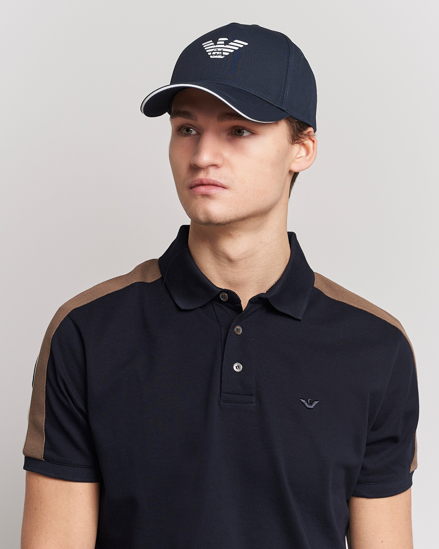 Herren | Emporio Armani Cotton Cap Navy | Emporio Armani | Cotton Cap Navy