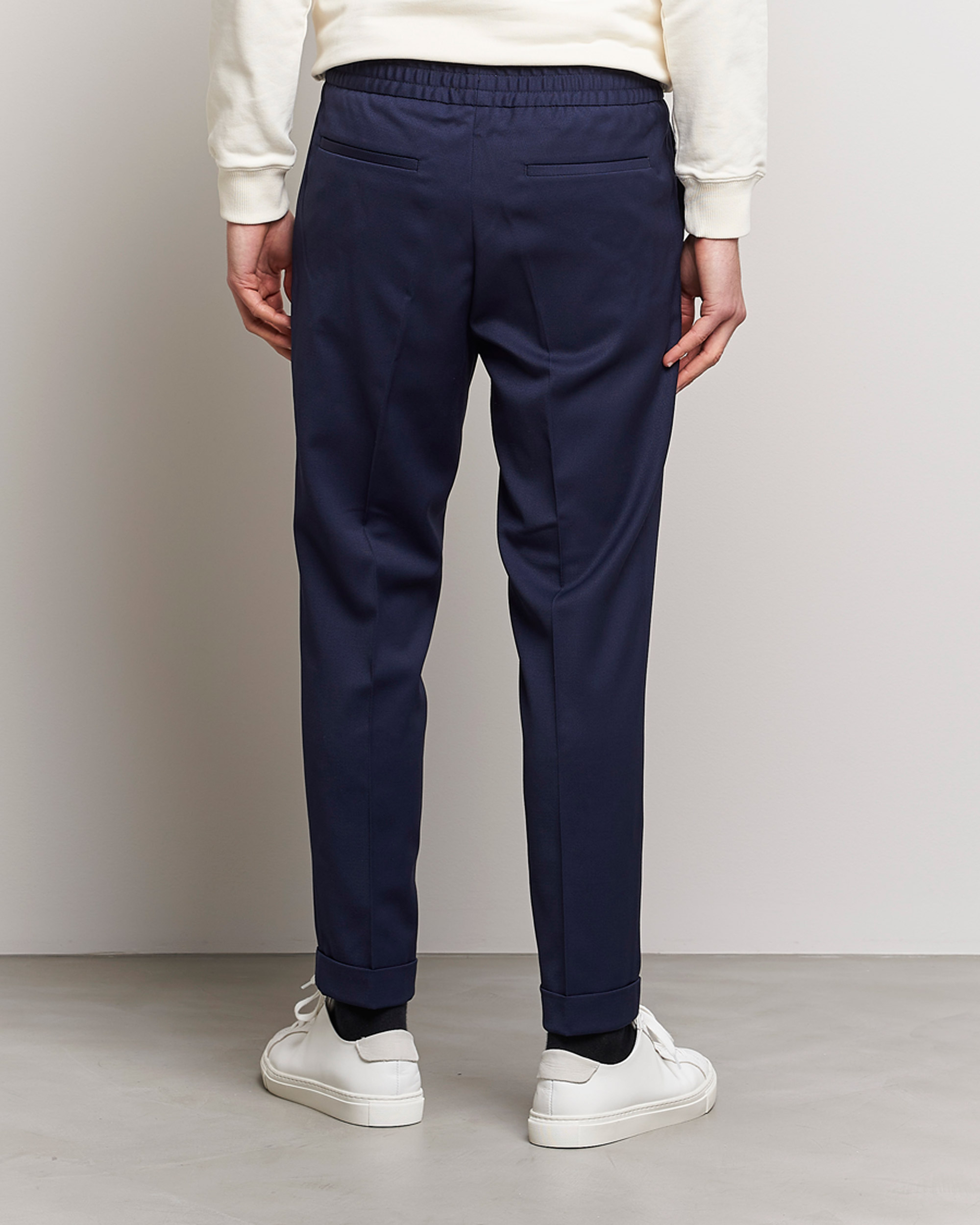 Herren | Hosen | Filippa K | Terry Cropped Trousers French Navy