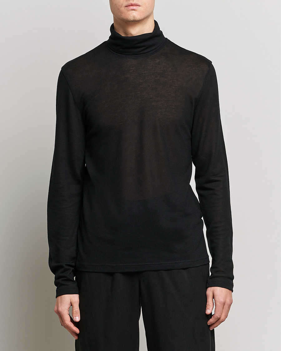 Herren | Pullover | Filippa K | Jersey Lyocell Turtleneck Black