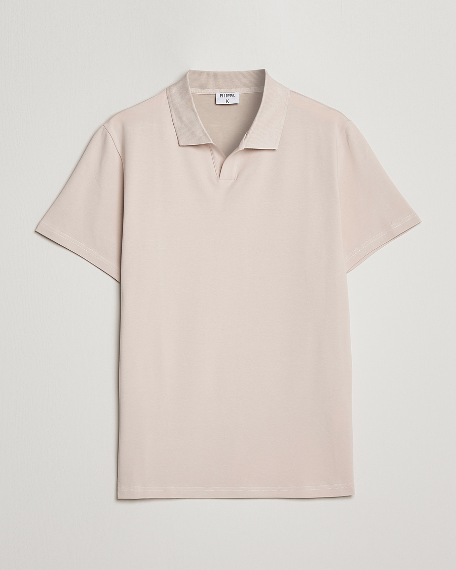 Herren | Poloshirts | Filippa K | Stretch Cotton Polo Tee Sand
