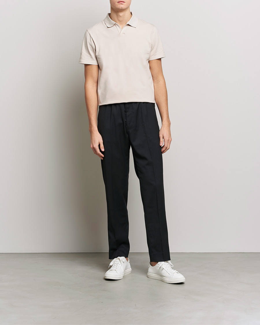 Herren | Poloshirts | Filippa K | Stretch Cotton Polo Tee Sand